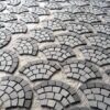 10b062efaa09a87c8429120b677343e0_medium Flamed Granite Cobbles Fan shaped On Mesh For Garden