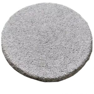 White Granite Flamed Top Rough Edges Round Granite Stepper For Garden