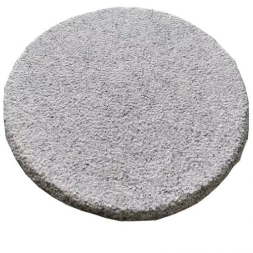 2630aec8b3e53c92ef1c95f1fa222208_medium White Granite Flamed Top Rough Edges Round Granite Stepper For Garden