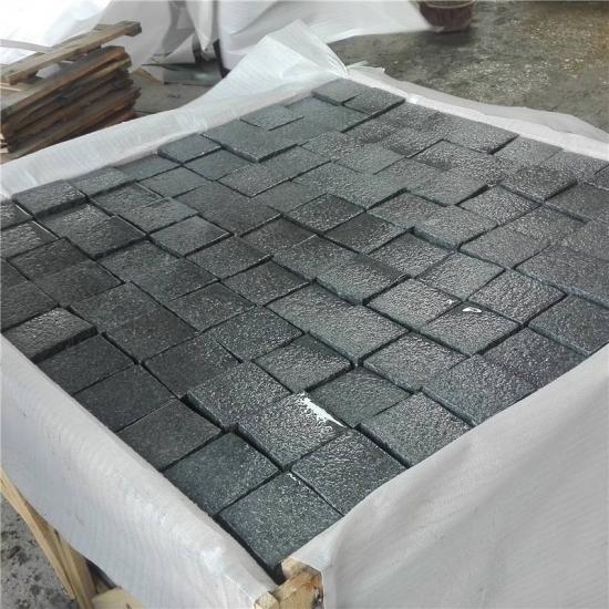 2fd7b42071598444b77ce22efbe45d62_medium G654 Dark Grey Granite Cobbles For Garden 100x100x50mm