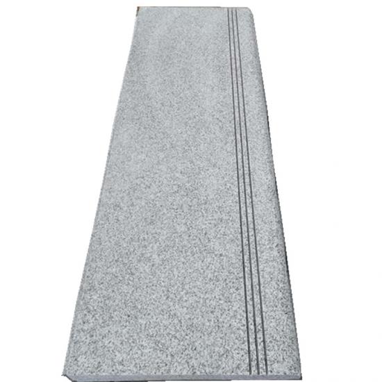 G603 Padang White Non-slip Bull Nose Steps