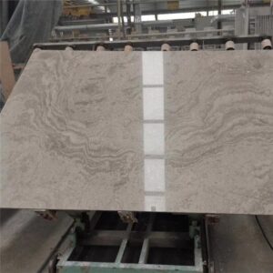 Chinese Marble Wooden White Cross Cut Polish Slabs