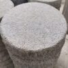 White Granite Flamed Top Rough Edges Round Granite Stepper For Garden