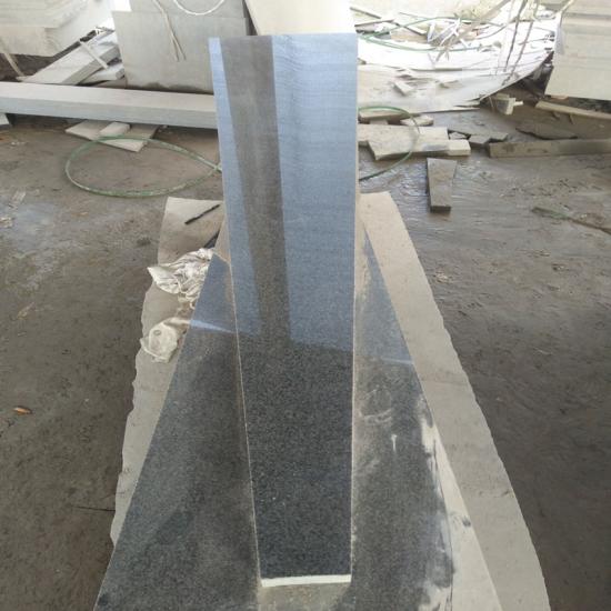 Dark Grey Granite Round Curved Fanshaped Polishing Stairs