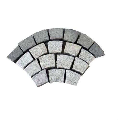 8351986d642391a247e0f917519209bf_medium Flamed Granite Cobbles Fan shaped On Mesh For Garden