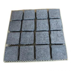 Mesh Natural Split Black Granite Cobblestone