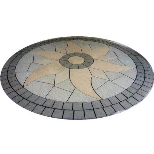 d0e88ff74ca4af4be83f87556051343f_medium Granite Waterjet Cut Mosaic On Mesh G654 And G682